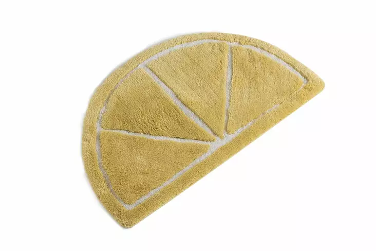 Handgjord antibakteriell akrylbadrumsmatta 60x100 cm, Gul, gul, 60 x 100 cm, mjuk, halkfri - Badrumsmattor och våtrumsmattor - 8681875102437 - 1