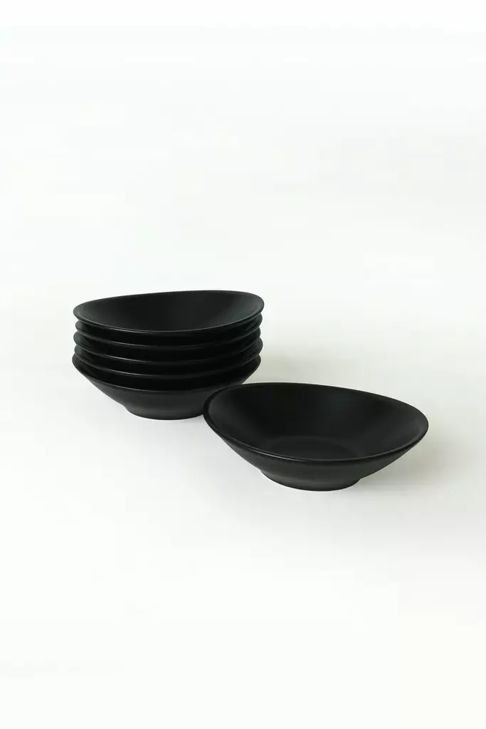 Skål Set Hermia Matt Svart Keramik 6 Delar - Serveringsfat - 8684282674627 - 1