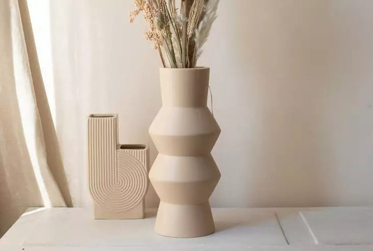 Vas Aberto Design CY0204 Cream Keramik 11x29x11 cm - Hängande blomkrukor och vaser - 8684282979937 - 1