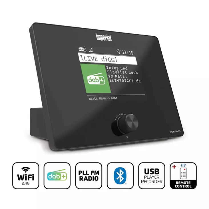 Kompakt hybridradio (Internet, DAB+, FM Hi-Fi tuner) med Bluetooth® - Radioapparater - 8711902093787 - 1