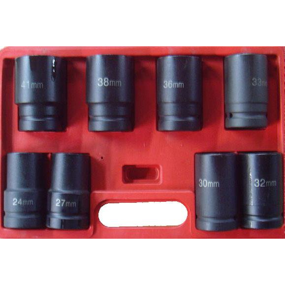 Maskinhylsnyckelsats 1" 8-delars - Hylsnyckelsatser - 6430032153667 - 1