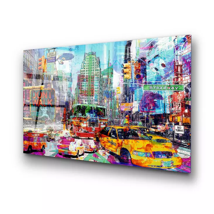 Glastavla Wallity Flerfärgad Glas 70x100 cm - Tavlor och ramar - 8684282137887 - 1