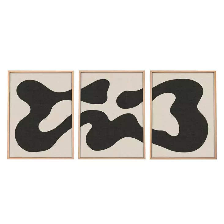 Dekorativ inramad MDF-tavla (3 delar), flerfärgad, 50 x 70 cm (3 delar), hållbar, av hög kvalitet - Tavlor och ramar - 8684282340287 - 1