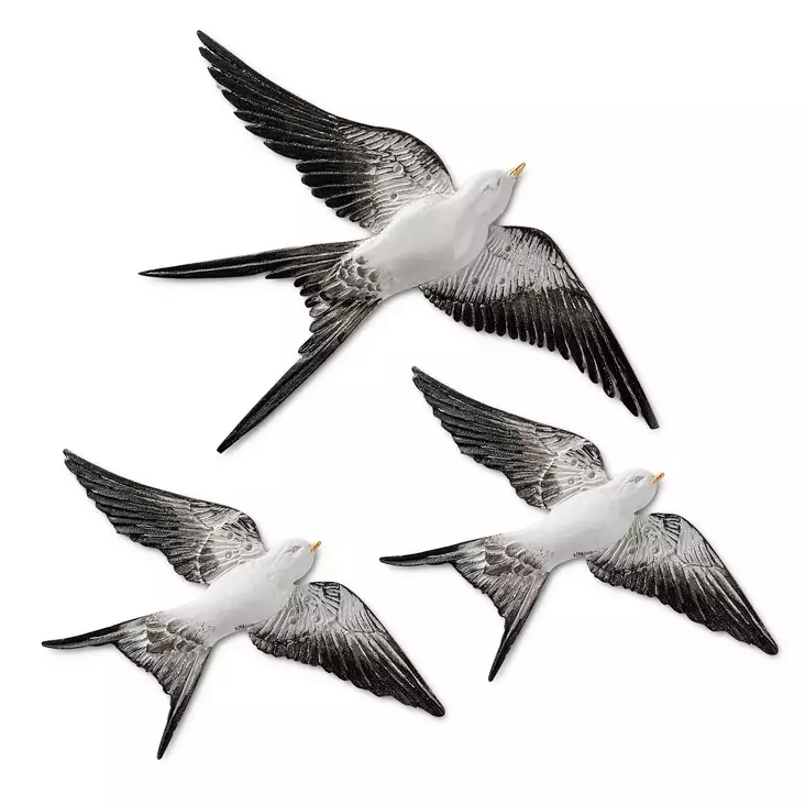 Dekorativ väggdekoration, svartvit, 28 cm x 19 cm x 2 cm, elegant, tålig - Dekorationer, prydnadsföremål - 8683743851867 - 1