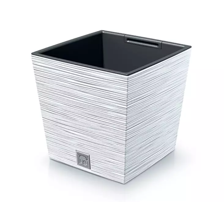 Kukkaruukku Furu Low 24 cm valkoinen - Hängande blomkrukor och vaser - 5905197457437 - 1