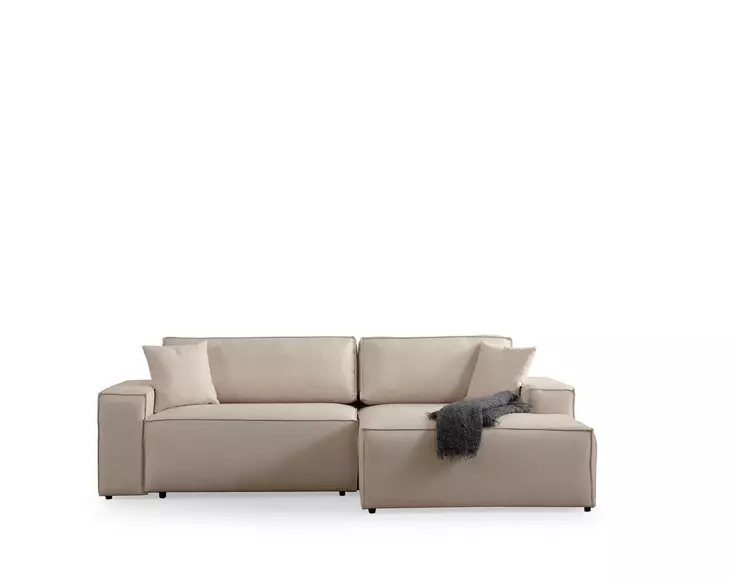 Hörnbäddsoffa Atelier del Sofa P?rlo Ecru Polyester 260x170x78 cm - Soffor - 8684282469797 - 1