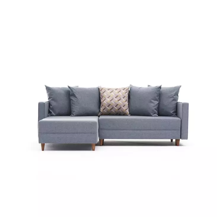 Hörnbäddsoffa Atelier del Sofa Aydam Blå Polyester 215x150x80 cm - Soffor - 8683342169417 - 1