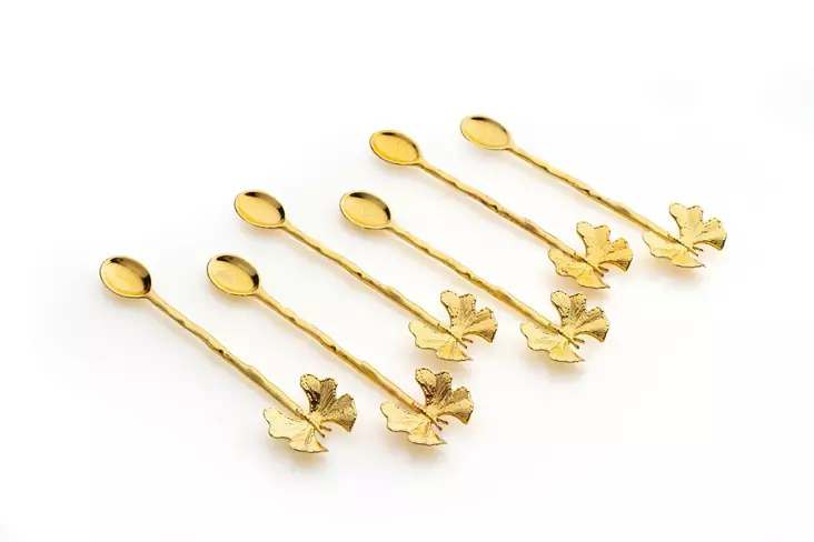 Skedset Hermia Guld Metall 6 Delar - Bestick och serveringsredskap - 8683743010257 - 1