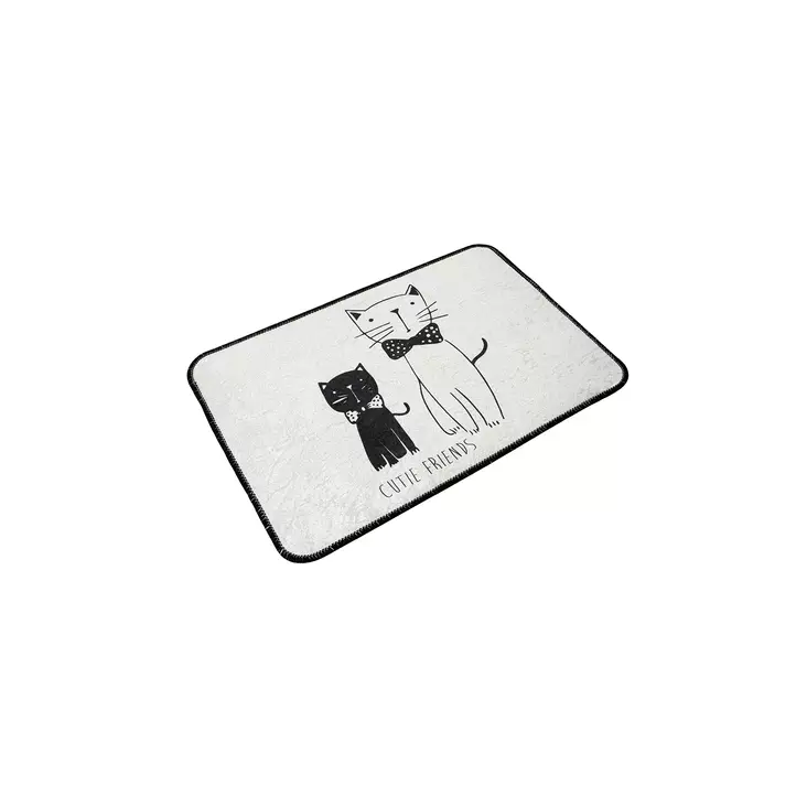 Badrumsmatta Lessentiel Flerfärgad Antiallergisk Halkfri 100% Polyester 40x60 cm - Badrumsmattor och våtrumsmattor - 8681875588057 - 1