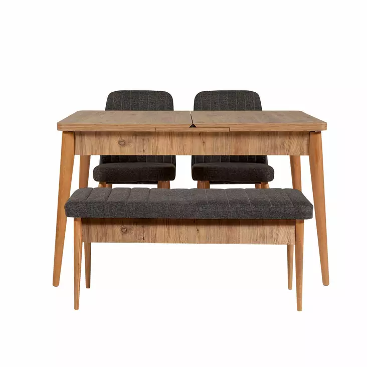 Matbord Hanah Home Vina 1053 Antracit Furu Spånskiva 130x77x80 cm - Matbord - 8681875790917 - 1
