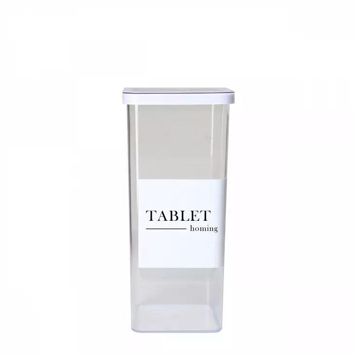 Förvaringslåda Aberto Design HMY6381 Transparent Plast 10x10x19 cm - Förvaringslådor och korgar - 8684282137207 - 1