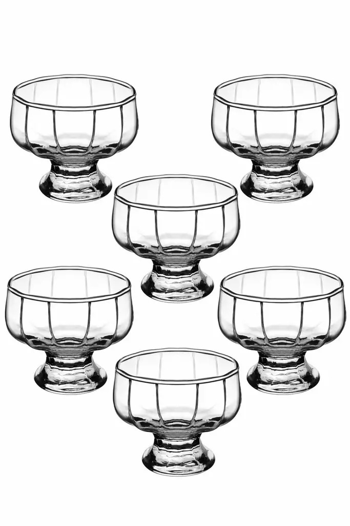Glasskål Set Hermia Transparent Glas 6 Delar - Serveringsfat - 8684283427857 - 1