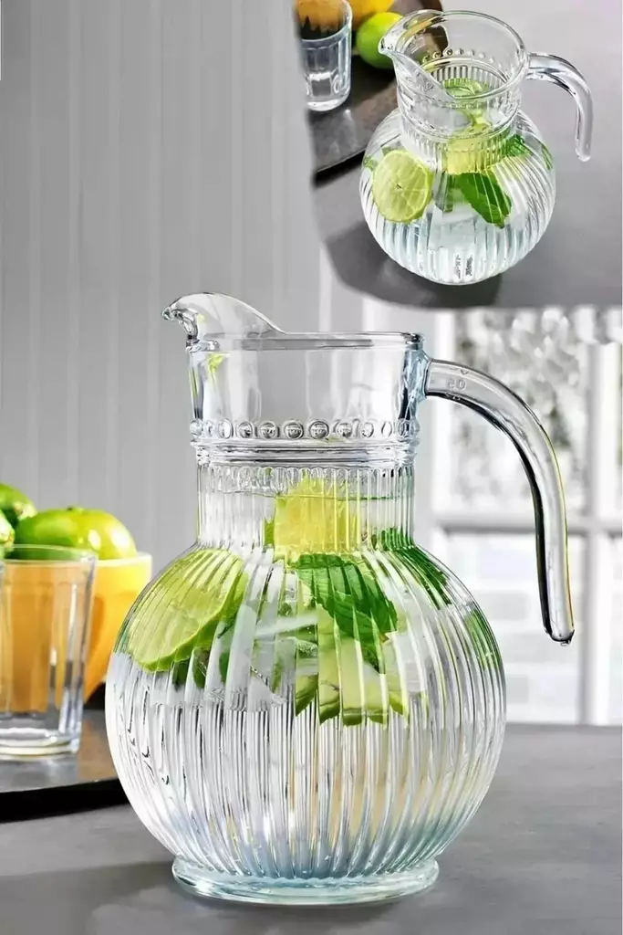 Glasflaska Hermia Transparent Glas 1900 ml - Serveringsfat - 8684283765737 - 1