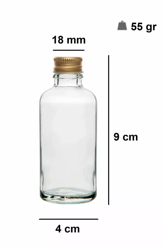 Glasflaskset Hermia Transparent Guld Glas 6 Delar - Serveringsfat - 8684283873807 - 1