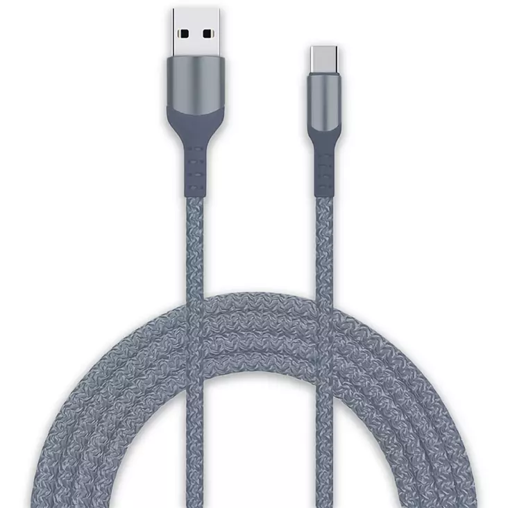 Laddningskabel USB A – USB C grå 2 m - USB-C-kablar - 6438151019857 - 1