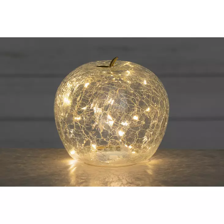 LED-omena 15 cm kirkas Finnlumor - Koristeellinen lasiomena 20 lämpimällä LED-valolla ja ajastimella - Ljussmycken och ljusfigurer - 6410416482767 - 1