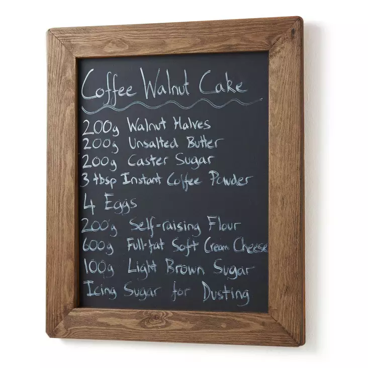 Blackboard Aberto Design AA157 Natur Svart Trä 36x42x4 cm - Tavlor och ramar - 8684282390947 - 1