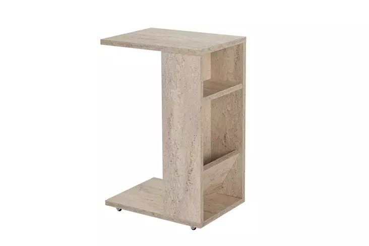 Sidobord Hanah Home Filinta Travertin Spånskiva 30x63x40 cm - Sidobord och extrabord - 8684283111237 - 1