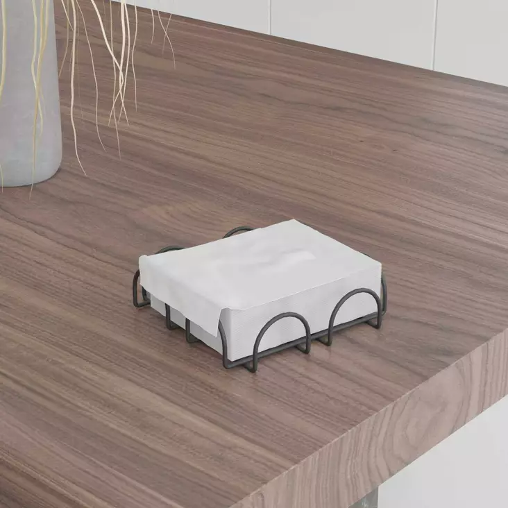 Servetthållare Hermia Svart Metall 18x18 cm - Servetter - 8683742916147 - 1