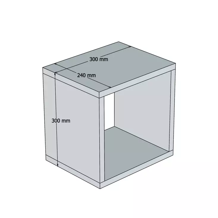 Vägghylla Hanah Home Box Blå Spånskiva 30x24x30 cm - Vägghyllor - 8681875207637 - 1