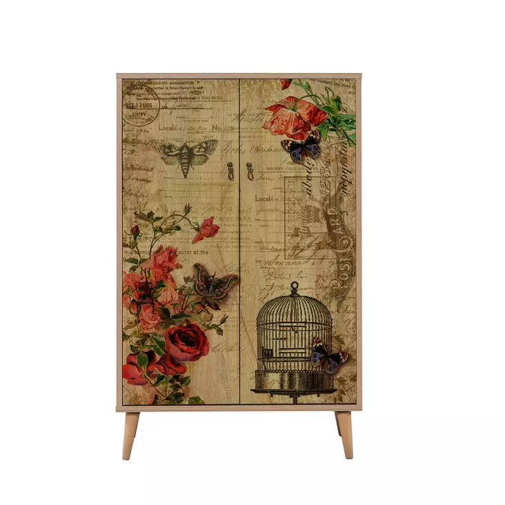 Förvaringsskåp Hanah Home Multibox Sonoma Ek Spånskiva 80x127x36 cm - Skåp och byråer - 8681875340907 - 1