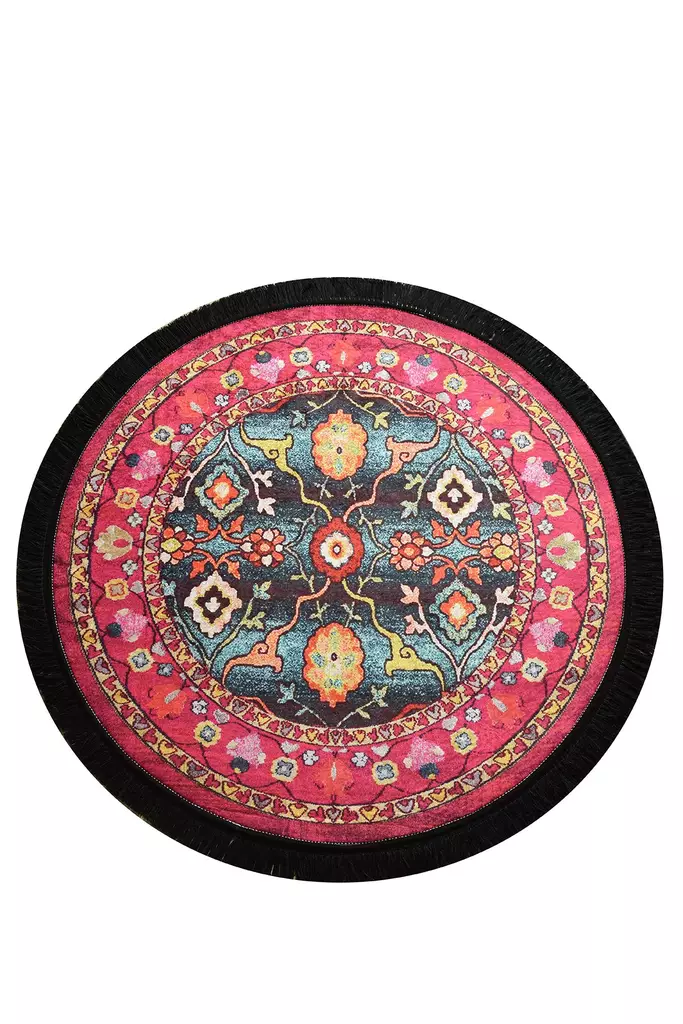 Matta Conceptum Otantik Flerfärgad Polyester 140x140 cm - Runda mattor - 8681875895247 - 1