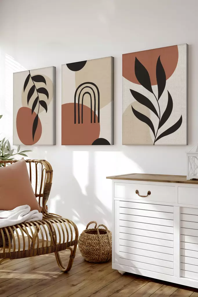 Canvastavla Wallity Flerfärgad Canvas 50x70 cm 3 Delar - Tavlor och ramar - 8684283443437 - 1