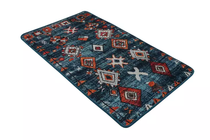 Badrumsmatta Mijölnir Flerfärgad 100% Polyester Antibakteriell Halkfri 70x120 cm - Badrumsmattor och våtrumsmattor - 8683342800617 - 1