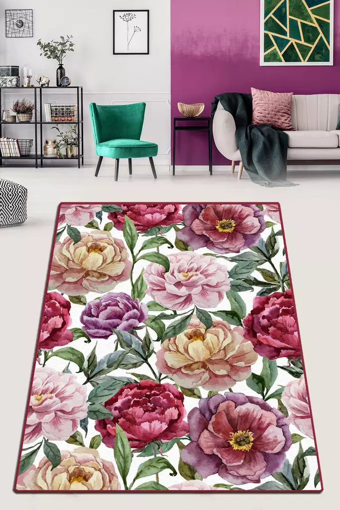 Matta Conceptum Assurance Djt Flerfärgad Polyester 80x120 cm - Små mattor och gångmattor - 8682870890817 - 1