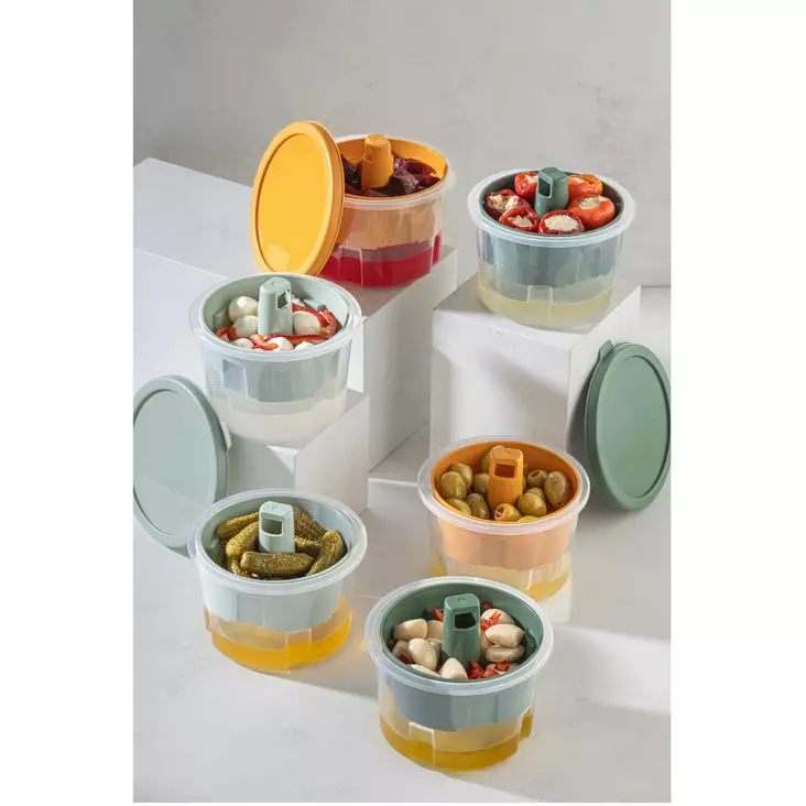 Förvaringslåda Set Hermia Flerfärgad Plast 3 Delar - Matlådor och matförvaringsbehållare - 8684282978107 - 1