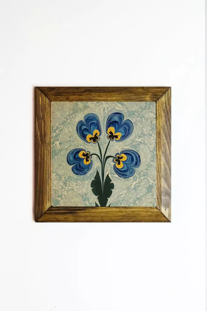 Inramad Tavla Wallity Flerfärgad Sten Trä 26x26 cm - Tavlor och ramar - 8684283588947 - 1