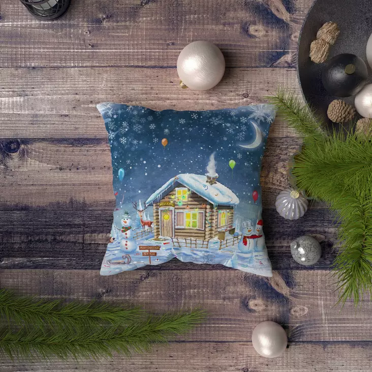 Kuddfodral Aberto Design NYXMAS073 Flerfärgad Polybomull 43x43 cm - Prydnadskuddar - 8683743249497 - 1