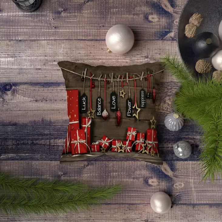 Kuddfodral Aberto Design NYXMAS111 Flerfärgad Polybomull 43x43 cm - Prydnadskuddar - 8683743250257 - 1