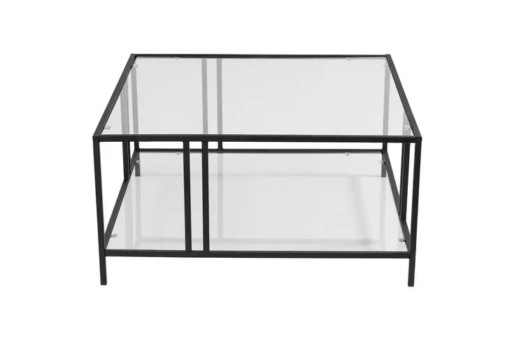 Soffbord Hanah Home Uranüs Svart Härdat Glas 80x40x80 cm - Soffbord - 8683742475057 - 1