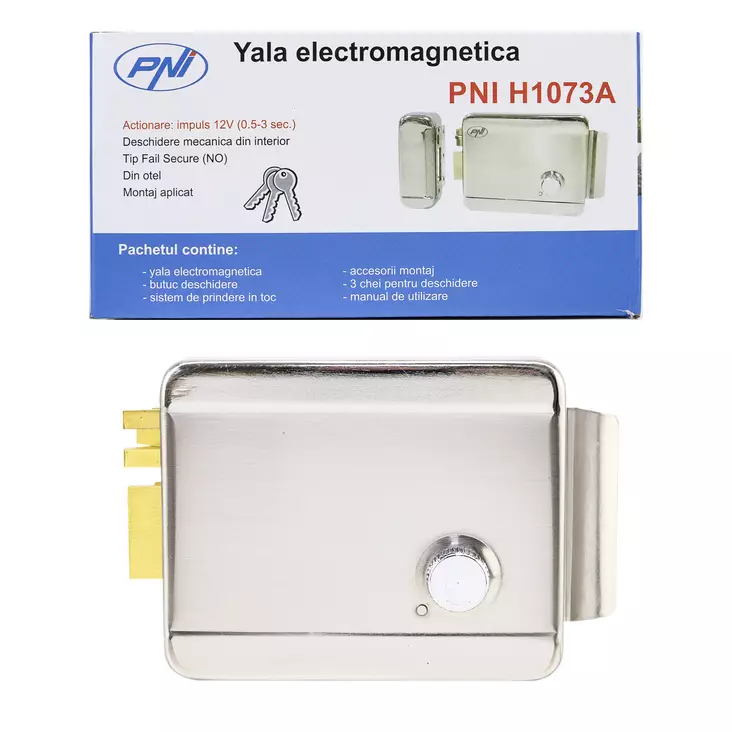 PNI H1073A elektromagnetiskt dörrlås av stål med Fail Secure NC-nav - PNI produkter - 5949066513367 - 1