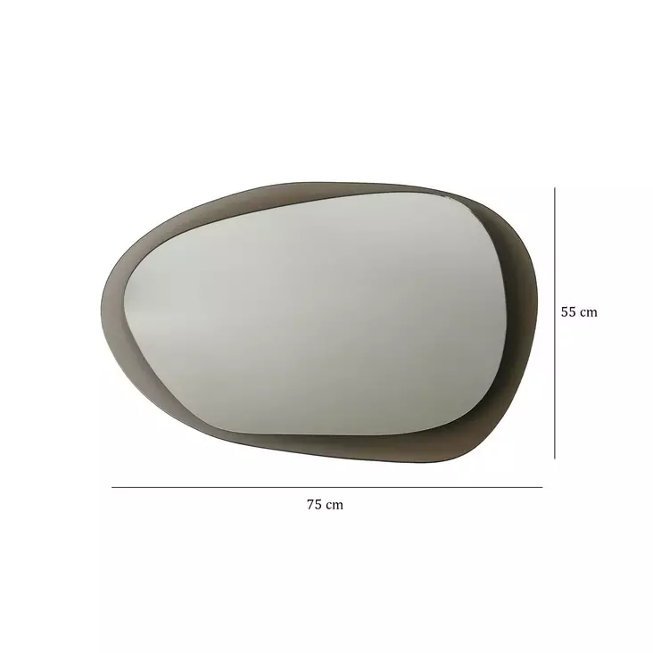 Spegel Hanah Home Aqua A343 Brons Härdat Glas 75x55x2 cm - Speglar - 8682870860407 - 1