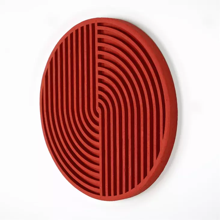 Väggdekor Trä Wallity Röd Trä 33x33 cm - Dekorationer, prydnadsföremål - 8683742963677 - 1