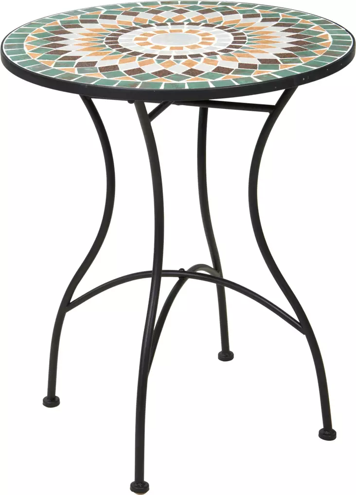 Bistrobord med mosaikmönster, rund 60 cm - Trädgårdsbord - 8721037837767 - 1