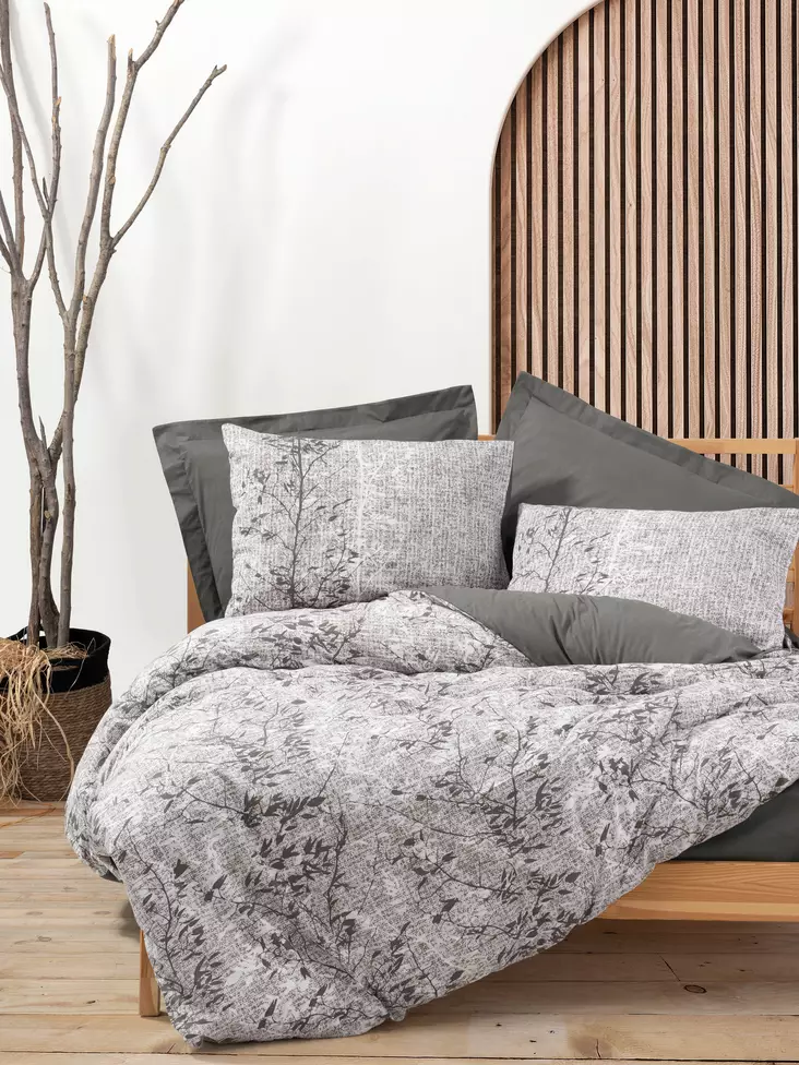 Ranforce påslakanset för dubbelsäng, vitt, 200 x 220 cm, mjukt, hållbart - Lakan och örngott - 8683743424757 - 1