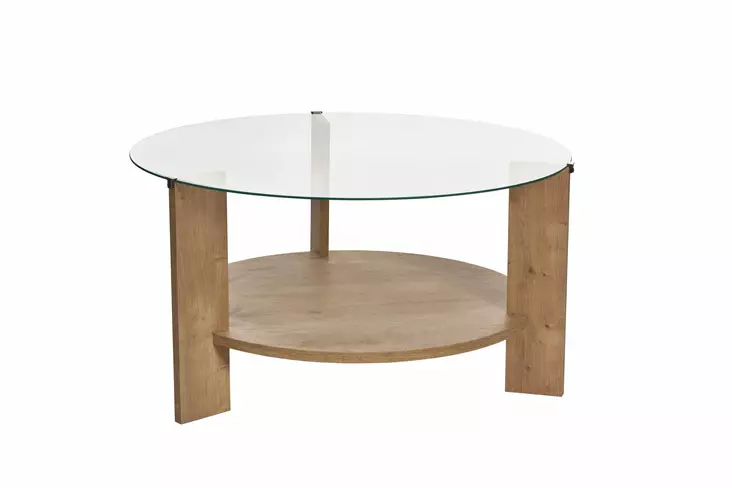 Soffbord Hanah Home Clara Safirek Härdat Glas Spånskiva 75x40x75 cm - Soffbord - 8684283687657 - 1