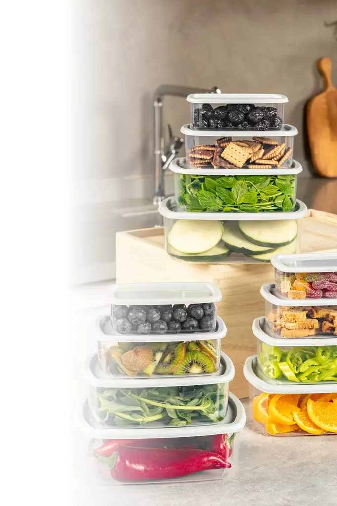 Förvaringslåda Set Hermia Grå Plast 12 Delar - Plastlådor och förvaringslådor - 8684283210657 - 1