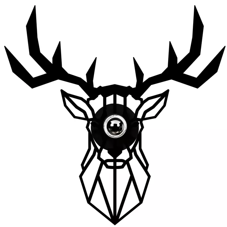 Vägglampa Opviq W-051 Svart MDF Metall 55 x 12 x 55 cm - Tak- och vägglampor - 8681875580877 - 1