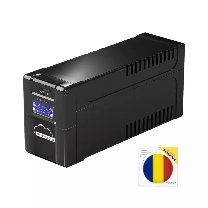 SilverCloud SafePC 650AVR UPS-paket, 360 W ström och självhäftande flagga ingår - PNI produkter - 5949066546167 - 1