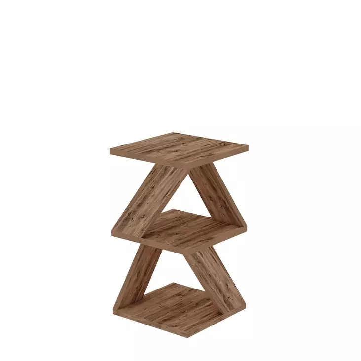 Sidobord, atlantisk furu, 29,6 cm x 54,2 cm x 29,6 cm, tålig, mångsidig, platsbesparande - Bord - 8684283338887 - 1