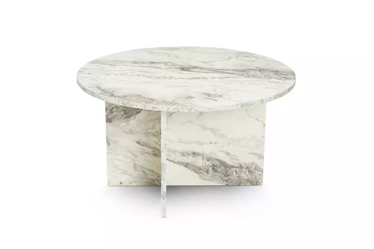 Soffbord Nordure Harmoni Freesia Marmormönster MDF 80x45x80 cm - Soffbord - 8684282849407 - 1