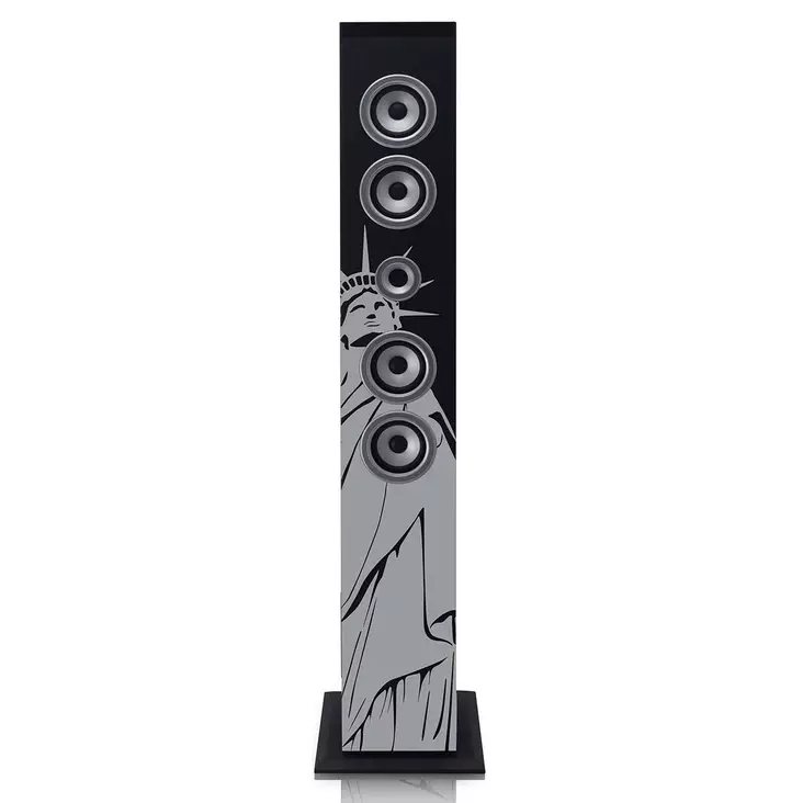 Speakertower med Bluetooth®, PLL FM-radio, USB- och SD-spelare - Bluetooth-högtalare - 8711902037637 - 10
