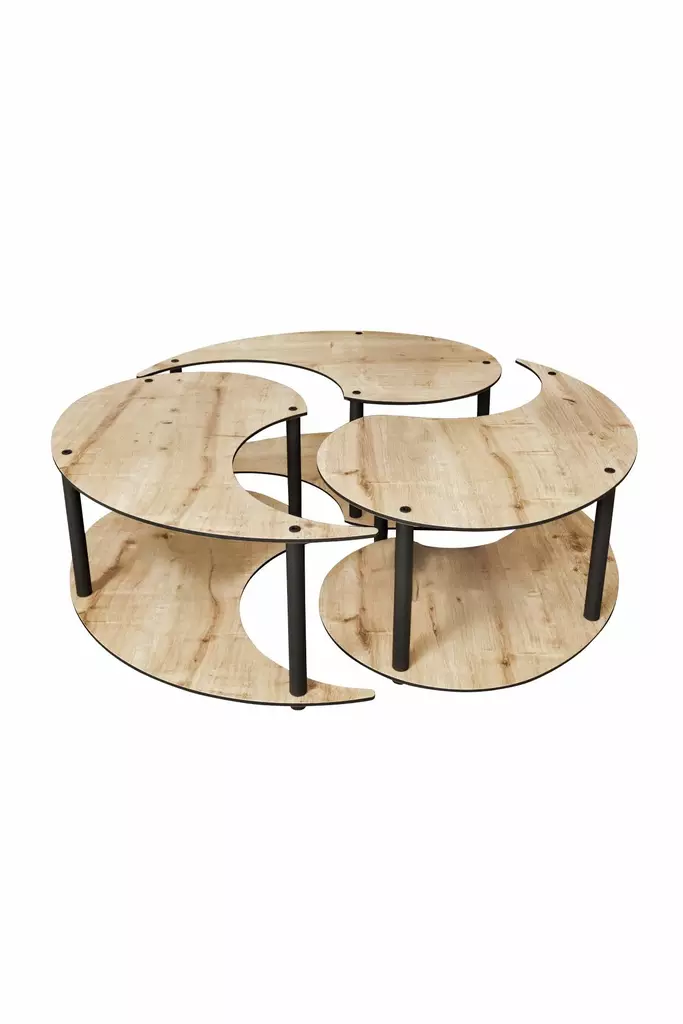 Soffbord Hanah Home Yin Yang 3 70 Ek MDF 70x38 cm - Soffbord - 8684283349067 - 1