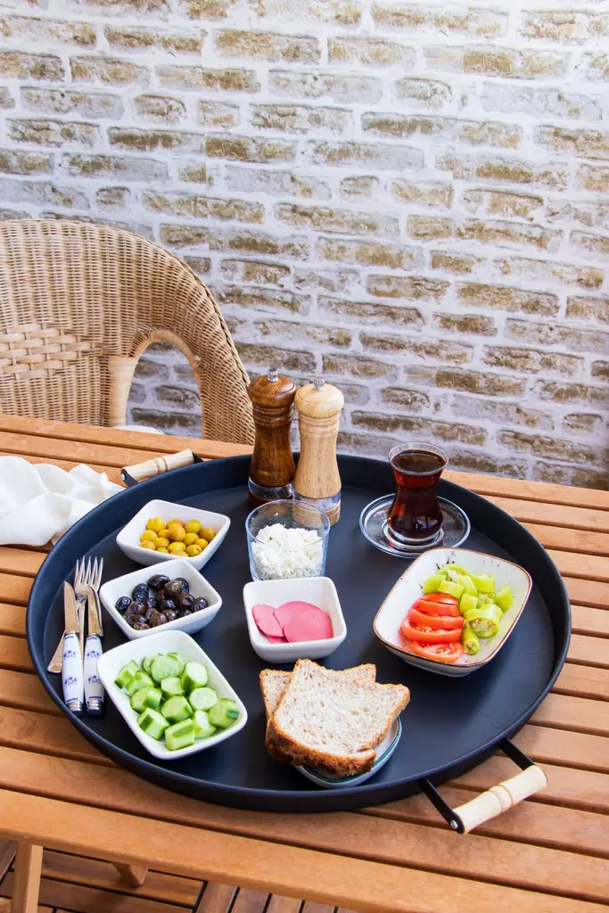 Bricksats (2 delar), svart, 37 x 37 cm, 51 x 51 cm, tålig - Serveringsfat - 8684283574667 - 1