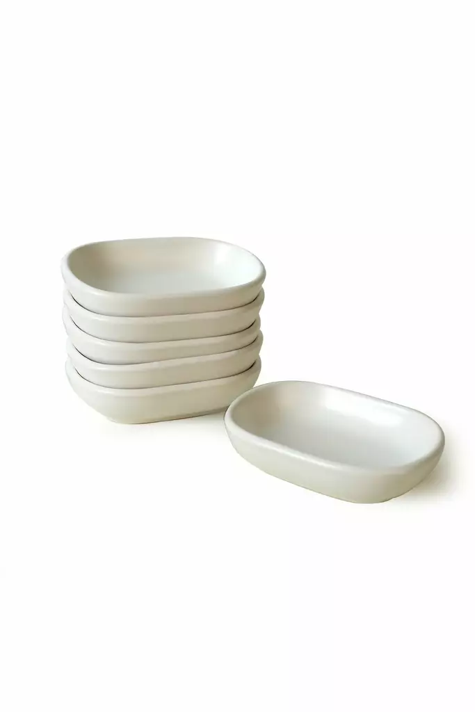 Skål Set Hermia Matt Vit Keramik 6 Delar - Serveringsfat - 8684282565567 - 1