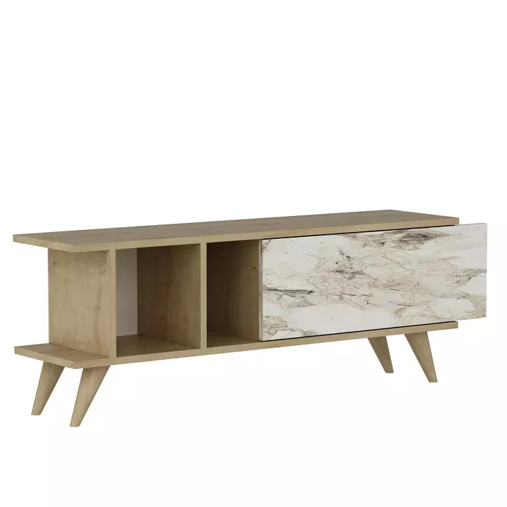 TV-bänk Hanah Home Liberty Sapphire Ek Marmormönster Spånskiva 120x30x45 cm - TV-bänkar - 8683742102267 - 1